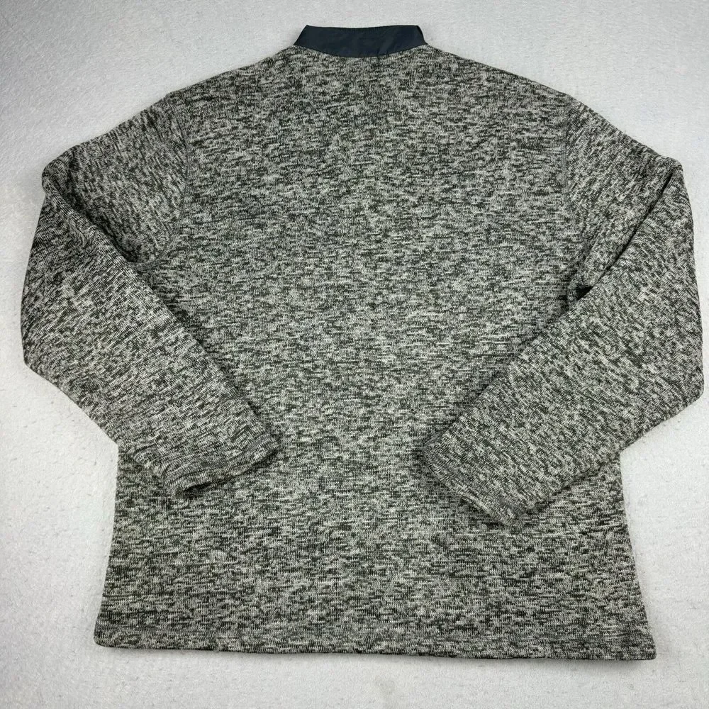 Eddie Bauer Sweater Fleece Mens Large Heavy Sherpa Lined Long Sleeve 1/4 Zip EUC